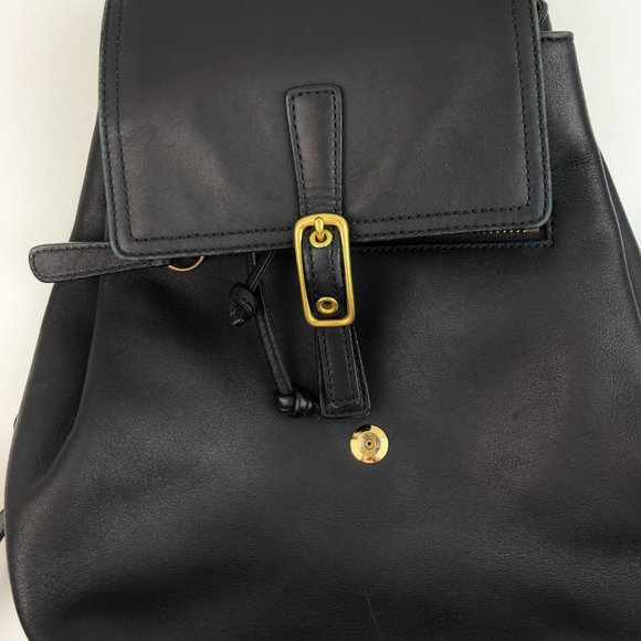 COACH vintage black leather legacy backpack main image 4